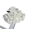 Ramo Artificial con 18 Rosas para Arreglos Florales de Boda, Decoración Floral de Mano, Flores Artificiales para Exportación