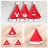 Suministros de decoración navideña, sombreros para niños adultos, suministros para fiestas, calcomanías de dibujos animados para niños, sombreros de Navidad al por mayor