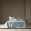 Juego de sábanas de alta gama Muji Nishikawa estilo japonés de 100 piezas, sábana individual de algodón de fibra larga de Xinjiang suave como la seda de color liso, 100% algodón