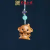 Varios Estilos de Cadenas para Teléfono de Sándalo, Palo de Rosa y Sándalo Verde Tallados con Personajes y Animales Lindos, Cadenas para Teléfono Estilo Pareja, Llaveros