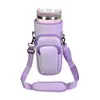 Capa de copo de gelo isolada para carro em neoprene 40 oz, bolsa de ombro ajustável para copo Stanley, capa protetora
