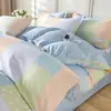Juego de Ropa de Cama de Cuatro Piezas Sábana 100% Algodón Puro Funda Nórdica Juego de Tres Piezas para Dormitorio Funda de Colcha Cubierta de Cama Juego de Sábanas Ajustables de Cuatro Piezas