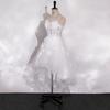 Delantero Corto y Trasero Largo Camisola de Encaje Francés 2026 Nuevo Viaje de Novia Sesión de Fotos Vestido de Boda Ligero Blanco Fiesta de Cumpleaños Vestido Mini