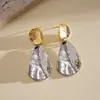 Pendientes Colgantes Ovalados de Circonita Transfronterizos Europeos y Americanos, Moda Retro, Temperamento Exquisito, Lujo Ligero, Pendientes de Alta Gama