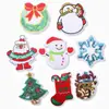Jiu Shao Série de Natal bordado adesivos de pano Cartoon Natal Elk Snowflake Patch Sequins computador bordado patch