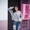 Cárdigan de Punto Sólido de una Sola Fila de Botones de Invierno Amazon para Mujer, Suéter Holgado con Cuello Redondo, Exportación Transfronteriza Europea y Americana