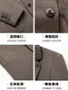 Chaqueta de traje de lana para hombre con forro de plumón desmontable para otoño e invierno, engrosada y cálida, blazer corto de negocios casual
