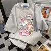 Camiseta de Manga Corta con Estampado de Gatito Lindo Estilo Casual Perezoso para Mujer 2025 Verano Longitud Media Estilo Universitario Top Versátil