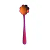 Colher de Café de Aço Inoxidável, Colher Flor com Formato Criativo, Colher de Café Colorida Banhada a Titânio, Colher de Sobremesa Fofa, Colher Pequena Ninho de Pássaro
