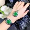 Novo estilo atmosférico Seiko com colar com pingente de esmeralda de algodão pulseira de relógio de pulso de diamante Verde Cristal de alta qualidade pulseira pulseira
