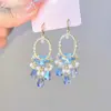 Brincos de Franja Gota d'Água em Zircônia Super Brilhantes, Estilo Étnico Retrô Artístico, Design de Gancho de Orelha Fashion, Brincos Únicos e Versáteis