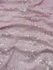 Tecido Jacquard de Chiffon com Lantejoulas e Peças de Cristal, Novo Vestido de Manga Curta da Moda de Verão, DIY para Design de Cortina de Palco