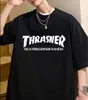 Lightning Warehouse se especializa en camisetas populares de manga corta de alta resistencia para hombre, camisetas básicas holgadas de color liso de moda para el verano en blanco y negro
