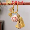 Pulsera Artesanal de Madera con Semillas de Cascabel, Cascabel de Agitar a Mano, Carrillón de Viento de Cáscara de Fruta de los Deseos, Colgante para Bolso, Llavero para Teléfono