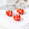 Qiyuyuan punto exterior flor pequeña vidrio cuentas de agujero grande cuentas sueltas DIY accesorios de joyería hechos a mano Accesorios de pulsera Panjia Venta al por mayor