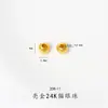 Retención de color a largo plazo fuerte oro de 24k ojos de gato accesorios DIY pulsera pulsera collar cuentas sueltas cuentas redondas con cuentas para mujer