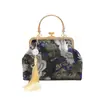Bolso de Noche de Moda para Mujer 26 Nuevo Estilo Estilo Étnico Chino Combinación Hanfu Qipao Bolso de Mano Retro de un Solo Hombro Cruzado