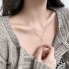 Sina Estilo Ins Coreano Plata de Ley S925 Collar de Gota de Agua Ola Cadena de Clavícula Simple Elegante Diseño de Nicho para Mujer