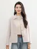 Nuevo Abrigo de Lana de Oveja de Doble Cara Corto de Alta Gama Otoño/Invierno 2026 con Cuello Solapa para Mujeres Petites