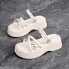 Sandalias de Verano 2026, Moda Gruesa, con Plataforma para Aumentar Altura, sin Cierre, con Pedrería, Elegantes y Versátiles, Antideslizantes y Cómodas