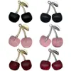 6 Resina Fruta Tridimensional Colgante Cereza Grande Hecho a Mano DIY Llavero Bolsa Collar Accesorios de Joyería para Mujer