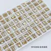 Cristal Dongzhou 8*10 Rocas Medianas Azúcar Cristalizado Pedrería para Uñas Rectangular Ángulo Recto Cubo de Azúcar Fondo Puntiagudo Brillante Vidrio K9 Accesorios para Uñas