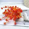 Popular de Outono Planta Verde Simulada Folha de Dinheiro Eucalipto Pequeno Lótus Flor de Chá Buquê Flor de Plástico Decoração de Casa ao Ar Livre