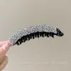Presilha banana plissada de chifon, presilha vertical, presilha de garra de verão de alta qualidade, presilha para rabo de cavalo na nuca, presilha de cabelo elegante e delicada