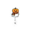 Suporte de Crachá Retrátil Acrílico Giratório 360 Graus Halloween Glitter Conjunto de 8 Peças Cordão Retrátil Crachá de Nome Fivela Elástica