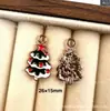 142 Colgantes de Navidad Colgantes de Aleación con Gota de Aceite Accesorios para Joyería DIY Colgante de Papá Noel Muñeco de Nieve Campana