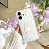 Capa de chuva com contas banhada a ouro rosa ins, estojo de coelho Miffy, adequado para Apple 17 Pro Max iPhone 16P