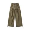 Otoño overol multibolsillos para mujer cintura elástica cordón con lazo pantalones sueltos casuales con bordado de letras tobilleros otoño