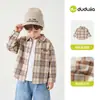 Festival de Mediados de Otoño 1 Pieza 10% de descuentoCamisa Infantil Familia Dudu Camisa de Rayas para Niños Camisa Cuadros para Niñas