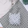 Bolsas Cuadradas Irregulares de Acrílico Bolsos de Mano Elegantes Bolsos para Teléfono Móvil Tejidos a Mano Multicolores con Hielo