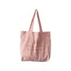 Bolsa de mano con bordado de letras estilo francés, relajada y artística, adecuada para salidas y para ir al trabajo de mujeres jóvenes, bolsa de lona de gran capacidad, casual y versátil