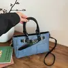 Design Patchwork Jeans Feminino 2026 Novo Estilo Simples Casual Estilo Coreano Grande Capacidade Bolsa de Ombro Única Bolsa Quadrada Pequena Transversal