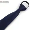Gravata com zíper preguiçoso de 8 cm de largura, prática e fácil de puxar, para homens, negócios, casamento, noivo, padrinho, gravata de segurança