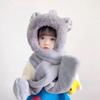 Otoño e invierno nuevo gorro de oso bufanda guantes conjunto de tres piezas combinable lindo bufanda de felpa gorro grueso y cálido