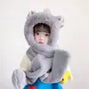 Nuevo Gorro de Oso, Bufanda y Guantes de Otoño e Invierno, Conjunto de Tres Piezas Versátil, Lindo Bufanda de Peluche, Gorro Grueso Cálido