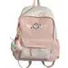 Mochila japonesa estilo girlie com bolinhas para meninas do ensino fundamental e médio, leve, de grande capacidade, alta aparência, mochila escolar de desenho animado