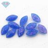 Huagang Piedra Preciosa Ojo de Caballo Síntesis Síntesis Aobao Piedra Preciosa Piedra Cruda Forma de Hoja Base Plana Superficie Lisa Piedra Ópalo Taladro FH15