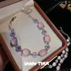 Joyería Madagascar Calcedonia Rosa Floral Gema Collar Conjunto Nuevo Estilo Chino Calcedonia Blanca Flor Diamante Brillante Pulsera