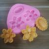 Molde de silicona para hornear pasteles con forma de flor triangular, herramienta para hornear pasteles con fondant, molde de flor moldeado con fondant, herramienta para arte con azúcar