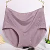 Bragas de encaje transpirables de modal suave de cintura alta para mujeres con curvas talla grande talla grande mm200 kg