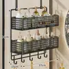 Estante de almacenamiento para baño, instalación sin taladro detrás de la puerta de la ducha, organizador multicapa de gran capacidad para gel de ducha y champú