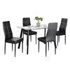Mesa de Comedor Larga de Cristal de Exportación Transfronteriza para Sala de Estar del Hogar, Apartamento Pequeño, 4 Personas, 6 Personas, Rectangular, Mesa de Comedor de Cristal Templado de Exportación