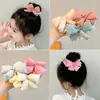 Goma para el pelo de lunares con lazo para niñas, estilo nuevo, dulce, alta elasticidad