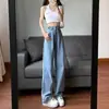 Jeans de Pierna Recta para Mujer Otoño e Invierno 2024 Nuevos con Forro de Felpa Tallas Grandes Sueltos Cintura Alta Adelgazantes Pierna Estrecha Ancha Forma de Pera