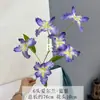 Flores Artificiales Iris de Alice Orquídea Orquídea Cola de Golondrina Flores Artificiales Realistas de Alta Gama Decoración de Arreglo Floral para Hogar y Boda