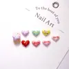 Lindos Macarrones Corazón Dibujos Animados Joyería para Uñas Resina Estéreo Accesorios de Uñas Portátiles Pegamento en Crema DIY Pequeños Accesorios
